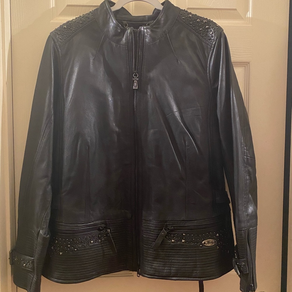Swarovski Crystal Encrusted Leather Jacket